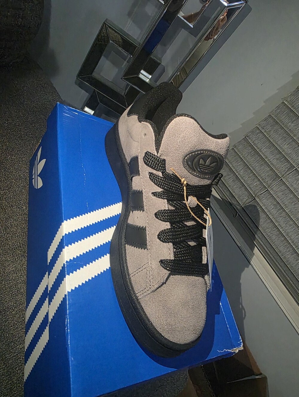 Adidas Originals Campus 00s Charcoal Black Suede - Size US Men's 8.5 (IF8770) - Picture 4 of 7
